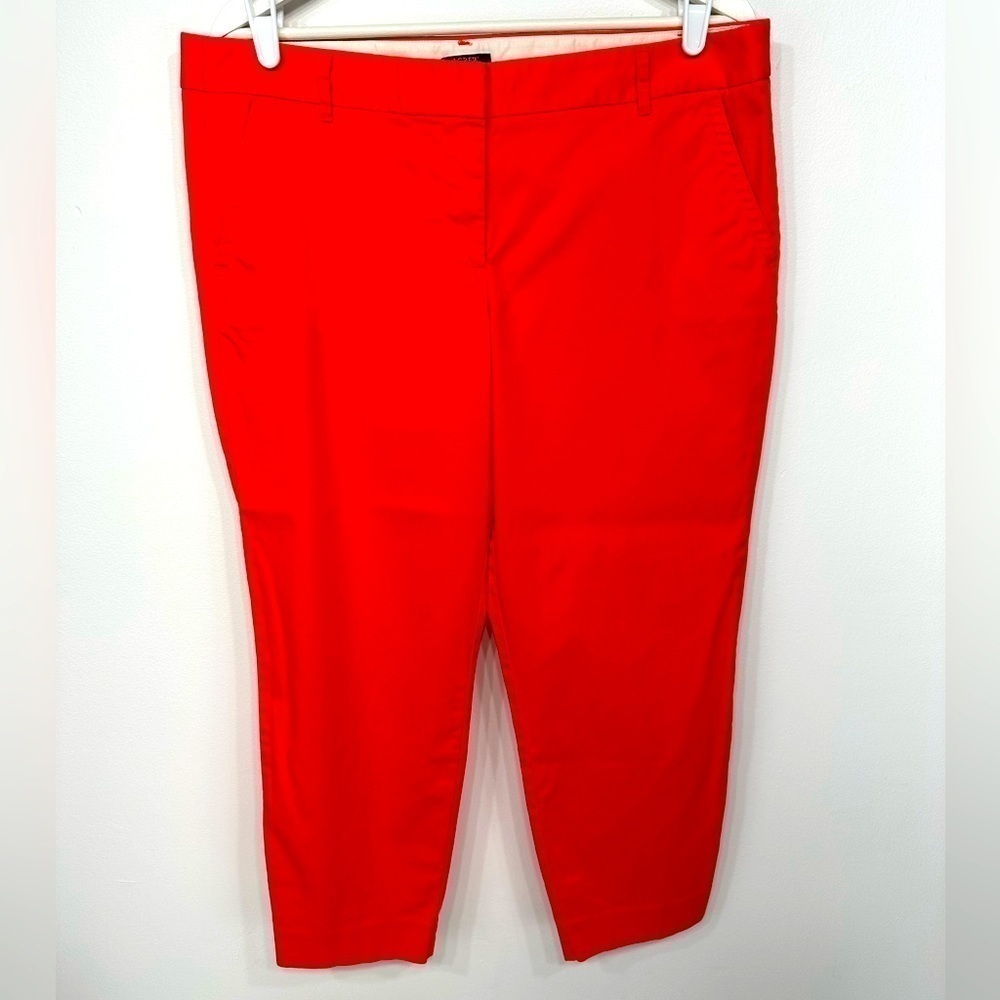 J Crew bright orange pants city fit size 12